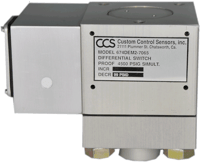 Custom Control Sensors Differential Pressure Switch, 674D Series